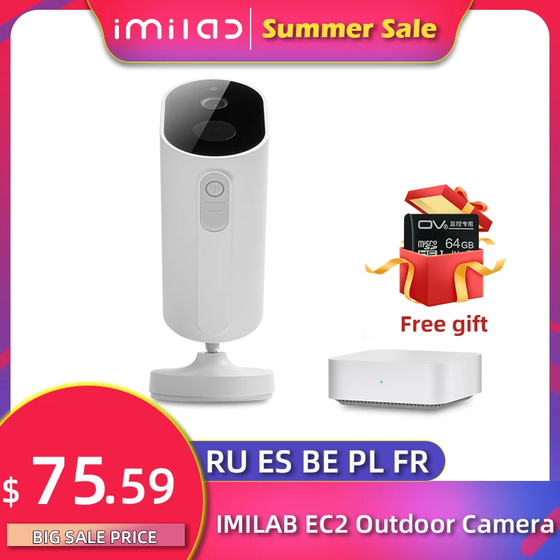 IMILAB EC2 Wireless Smart Security Camera Mihome Camera 1080P HD Outdoor Wifi Camera IP66 CCTV Camera Vedio Surveillance Cameras 
IMILAB EC2 Wireless Smart Security Camera Mihome Camera 1080P HD Outdoor Wifi Camera IP66 CCTV Camera Vedio Surveillance Cameras