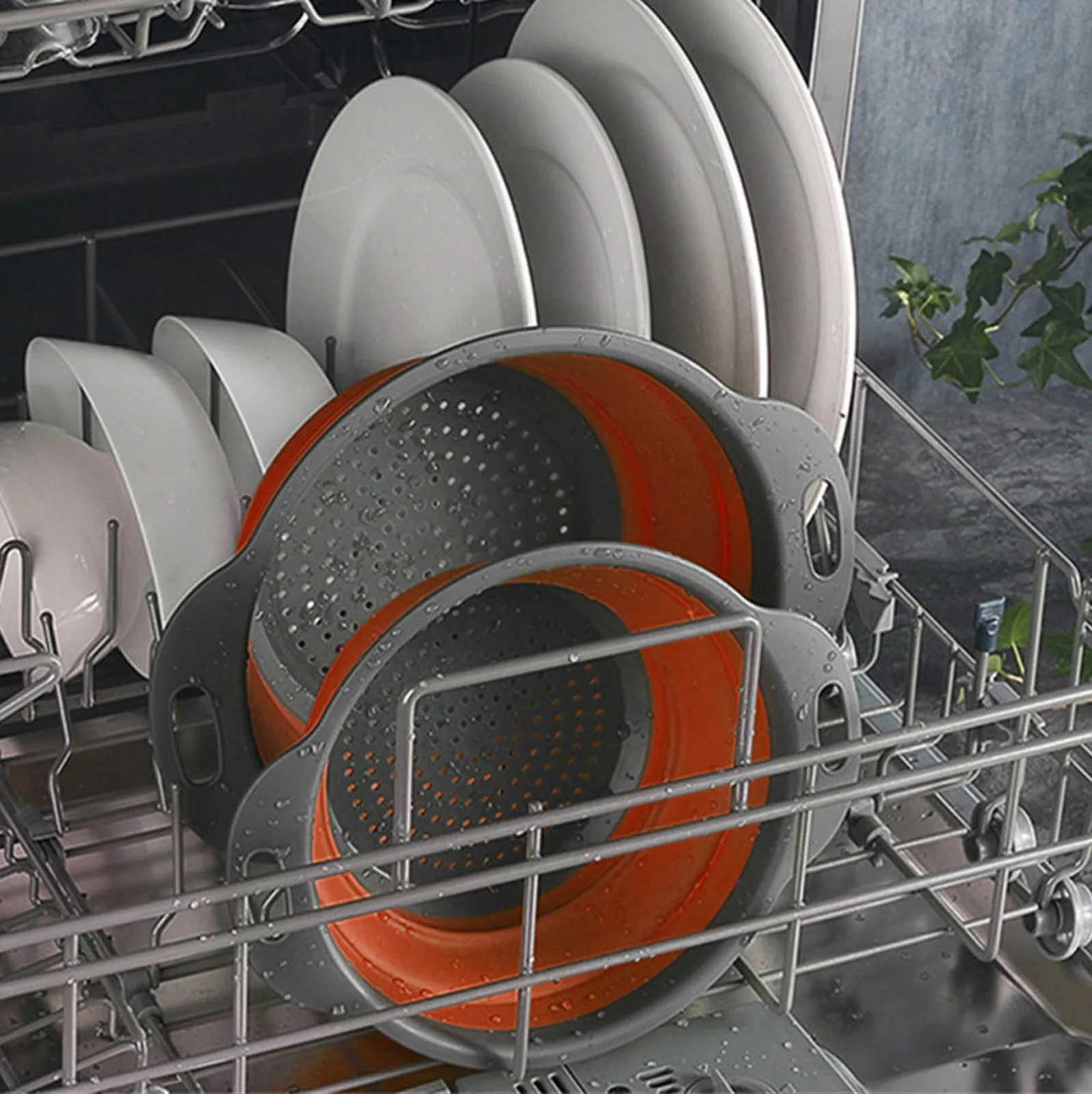 2pcs foldable household silicone colander, fruit and vegetable washing basket filter, foldable drain with handle, kitchen tool
2pcs foldable household silicone colander, fruit and vegetable washing basket filter, foldable drain with handle, kitchen tool