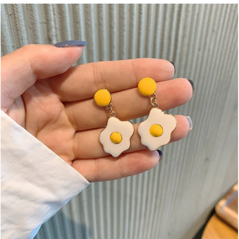 S925 Silver Needle Cute Poached Egg Earrings Super Cute Chick Student Soft Girl Wild Personality Earrings Moda 2020 Jewelry 
S925 Silver Needle Cute Poached Egg Earrings Super Cute Chick Student Soft Girl Wild Personality Earrings Moda 2020 Jewelry