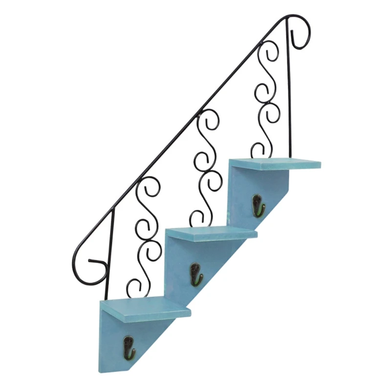 F62A Nordic Style Wall Decoration Wooden Shelf Iron Hook Staircase Storage Rack for Display Flower Pot Bookshelf
F62A Nordic Style Wall Decoration Wooden Shelf Iron Hook Staircase Storage Rack for Display Flower Pot Bookshelf