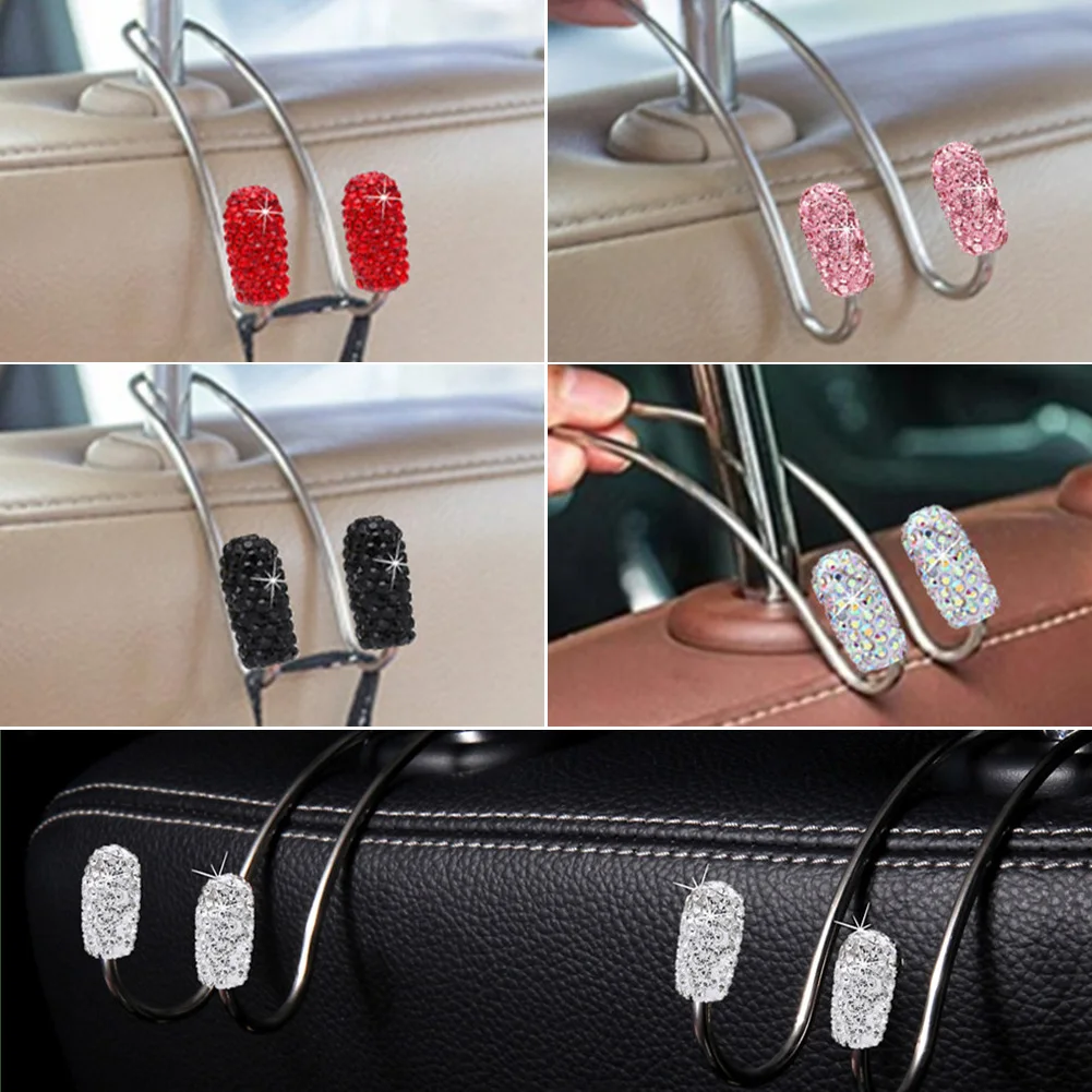 2Pcs Auto Seat Back Organizers Headrest Bag Hangers Bling Diamond Back Seat Storage Hooks Universal For E46 E60 Passat B6
2Pcs Auto Seat Back Organizers Headrest Bag Hangers Bling Diamond Back Seat Storage Hooks Universal For E46 E60 Passat B6
