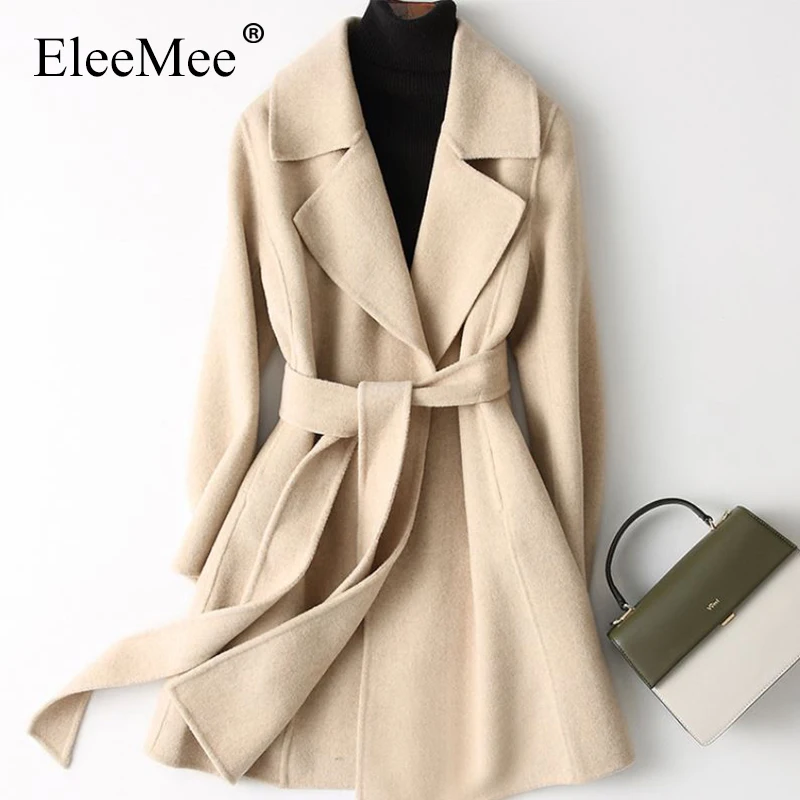 EleeMee 2022 Classic Coat Women Cashmere Woolen Jacket Vintage With Belt Fashion Outerwear Female Winter Coats Size Xs-Xl
EleeMee 2022 Classic Coat Women Cashmere Woolen Jacket Vintage With Belt Fashion Outerwear Female Winter Coats Size Xs-Xl