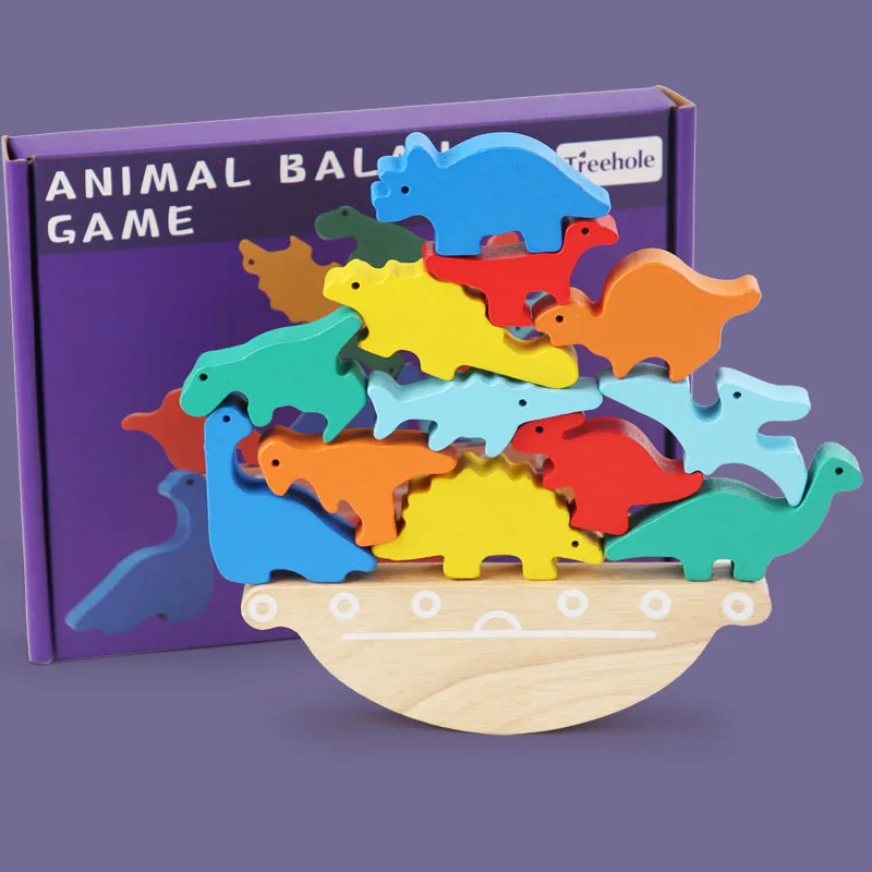 Balance Wooden Bricks Stacked Baby Toys Montessori Materials Animals Dinosaur Building Blocks Games Learning Toys For Children
Balance Wooden Bricks Stacked Baby Toys Montessori Materials Animals Dinosaur Building Blocks Games Learning Toys For Children