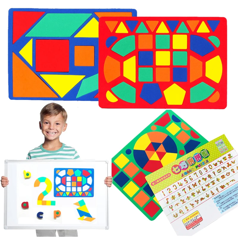 Kids EVA Magnetic 3D Puzzle Jigsaw Tangram Thinking Training Game Baby Montessori Learning Educational Foam Fridge magnet Toys
Kids EVA Magnetic 3D Puzzle Jigsaw Tangram Thinking Training Game Baby Montessori Learning Educational Foam Fridge magnet Toys