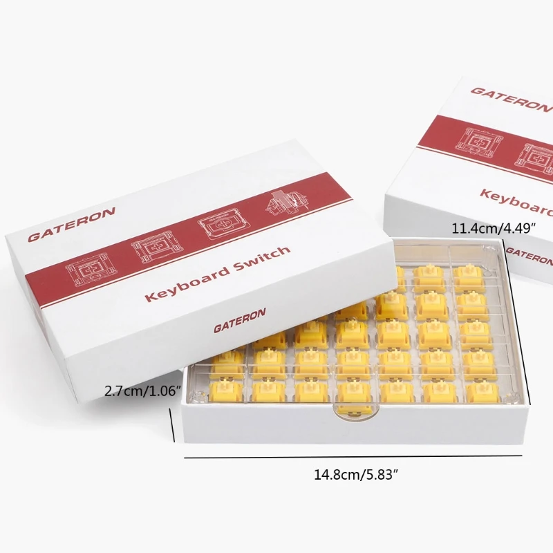 Gateron Switches Milky Switch Housing Yellow Compatible for MX Mechanical Keyboard Switch 5pins 50g Switches
Gateron Switches Milky Switch Housing Yellow Compatible for MX Mechanical Keyboard Switch 5pins 50g Switches