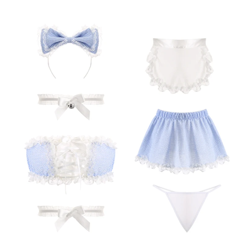 Hot Sexy Underwear Set Maid Uniform Temptation Sexy Lace Cosplay Exotic Costumes Maid Cosplay Roleplay Skirt
Hot Sexy Underwear Set Maid Uniform Temptation Sexy Lace Cosplay Exotic Costumes Maid Cosplay Roleplay Skirt