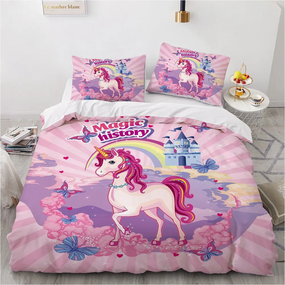 Unicorn Duvet Cover Sets White Comforther Covers Custom Design Cartoon Pillow Sham 203*230cm Full King Queen Size 3D Beddings
Unicorn Duvet Cover Sets White Comforther Covers Custom Design Cartoon Pillow Sham 203*230cm Full King Queen Size 3D Beddings