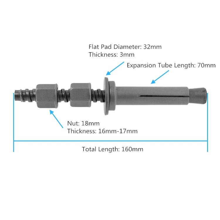 High Carbon Steel Anchor Expansion Screw Expansion Anchor Bolt For Home Improvement Car Repair Fixed Weight Wall Cement
High Carbon Steel Anchor Expansion Screw Expansion Anchor Bolt For Home Improvement Car Repair Fixed Weight Wall Cement