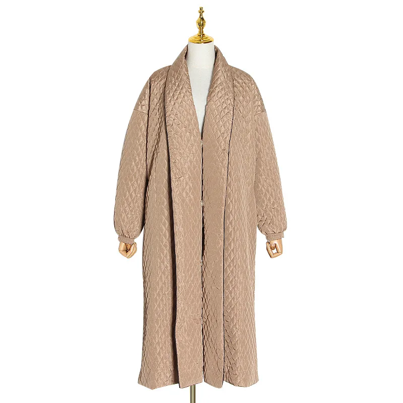 Retro diamond cotton-padded women's lantern long sleeve loose early new fashion solid color Joker women's coat
Retro diamond cotton-padded women's lantern long sleeve loose early new fashion solid color Joker women's coat