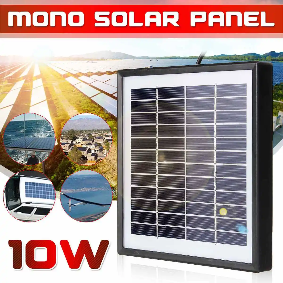 10W 12V Portable Solar Panel Battery Charger Generator USB Output Solar Cells Charge Regulator Polysilicon Solar Panel System
10W 12V Portable Solar Panel Battery Charger Generator USB Output Solar Cells Charge Regulator Polysilicon Solar Panel System