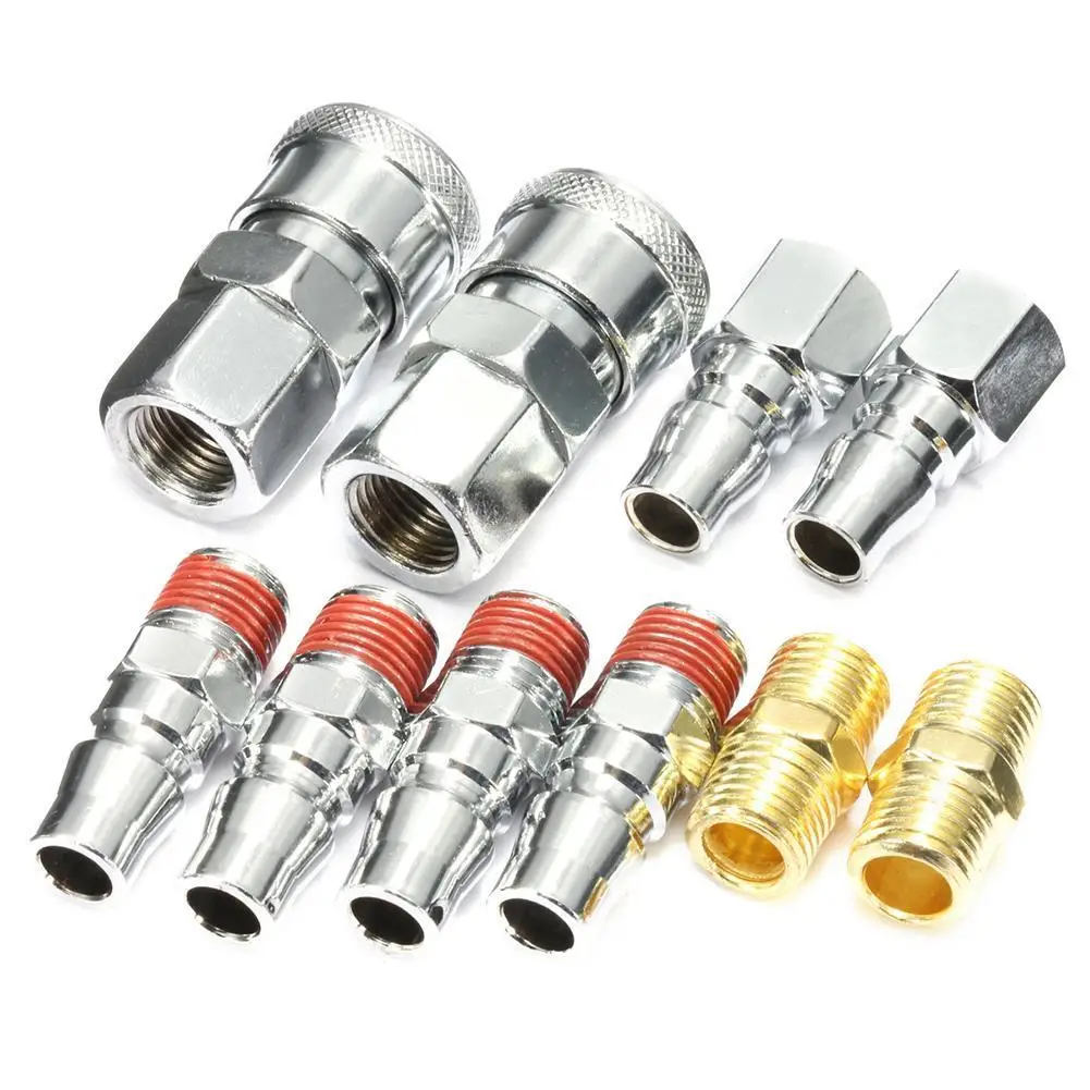 Compressor Connector Fitting Coupler Release Hardening Steel Silver Set Line Hose 1/4''
Compressor Connector Fitting Coupler Release Hardening Steel Silver Set Line Hose 1/4''
