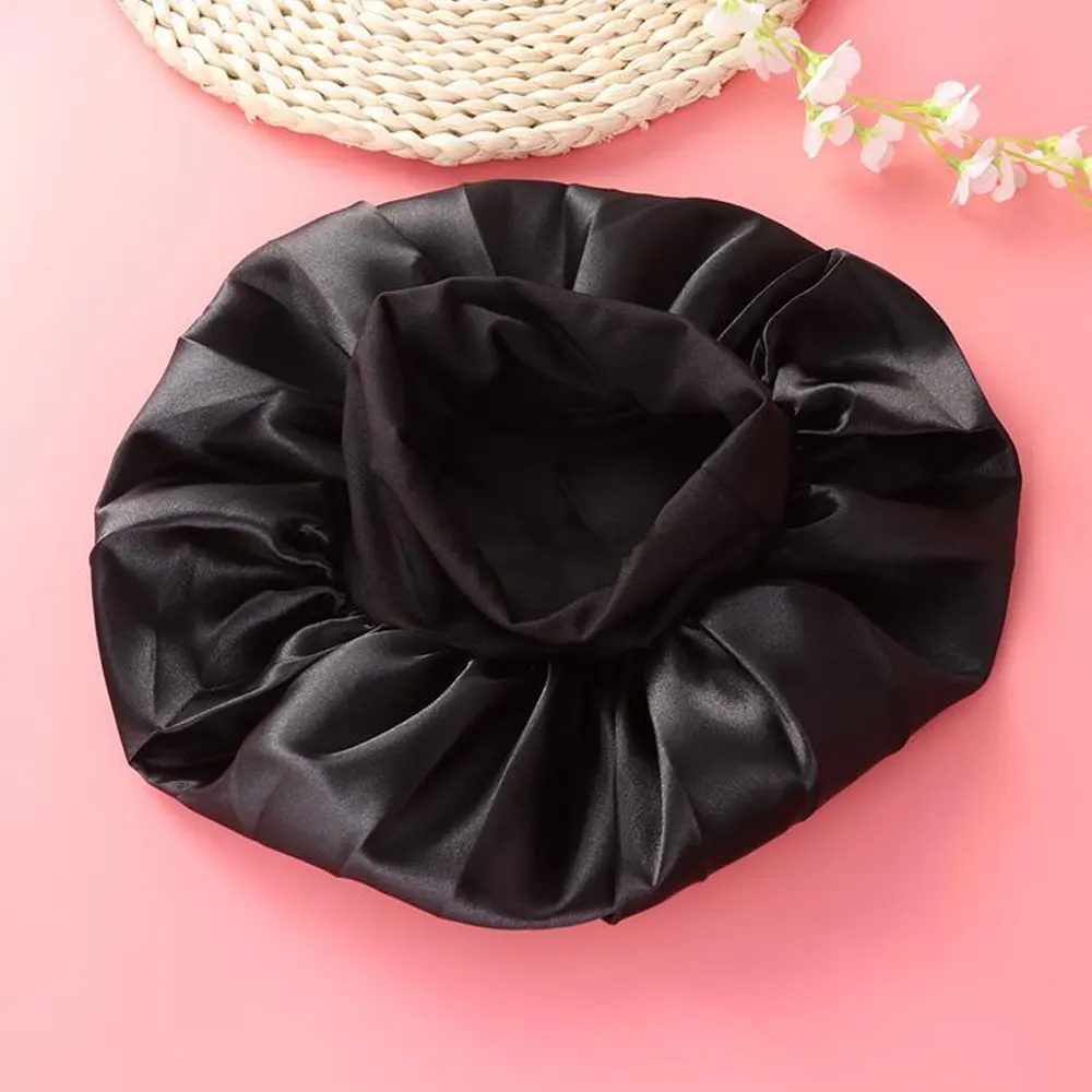 Large Satin Night Sleep Cap Hair Black Hat Head Cover Wide Band Adjust Elastic Black
Large Satin Night Sleep Cap Hair Black Hat Head Cover Wide Band Adjust Elastic Black