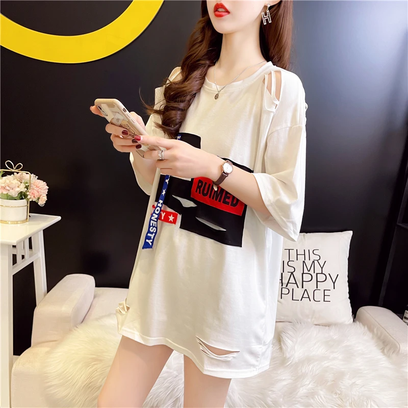 Summer 2021 new short sleeve T-shirt women's loose fit Korean versatile medium length T-shirt skirt
Summer 2021 new short sleeve T-shirt women's loose fit Korean versatile medium length T-shirt skirt