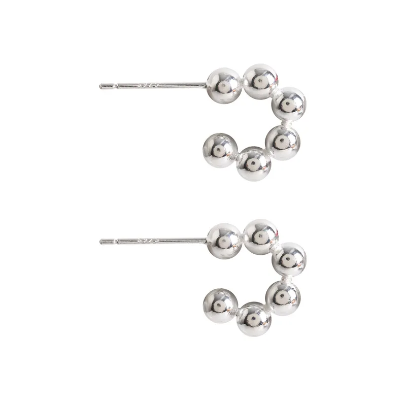 Modern Jewelry Bead Earrings Delicate Design Silvery Plating Hot Selling Round Metal Earrings For Women Girl Gifts
Modern Jewelry Bead Earrings Delicate Design Silvery Plating Hot Selling Round Metal Earrings For Women Girl Gifts