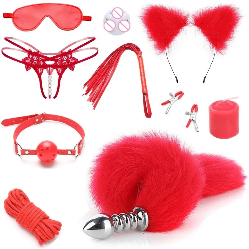 Sexy Ten-Piece Tail Sexy Ball Gag Belly Band Ratchet Tie down Adult Supplies SM Leather Dress-up Game
Sexy Ten-Piece Tail Sexy Ball Gag Belly Band Ratchet Tie down Adult Supplies SM Leather Dress-up Game
