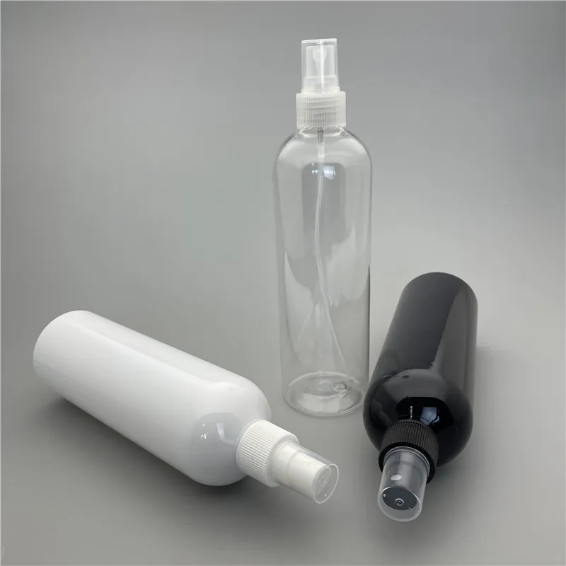 400ML X 15 White Clear Black Round Shoulder Plastic Bottle With Fine Mist Spray Perfume Cosmetic PET Packaging Container | Красота и