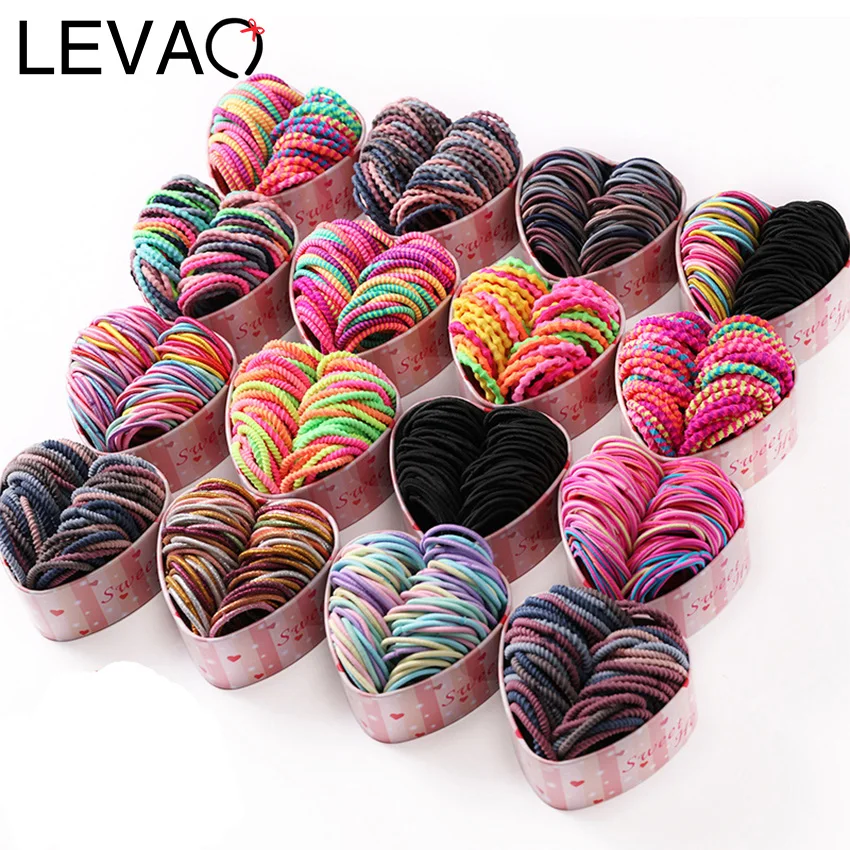 Levao 50 шт./кор. Девушка Дети резинкой милые эластичные резинки для волос хвост