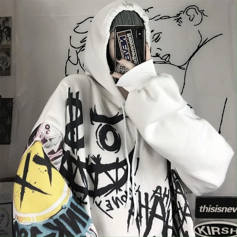 FAKUNTN Goth Harajuku Hoodie Punk Anime Oversized Sweatshirt Graffiti Hoodies Women Cartoon Print Hoodie 2021 Streetwear Women
FAKUNTN Goth Harajuku Hoodie Punk Anime Oversized Sweatshirt Graffiti Hoodies Women Cartoon Print Hoodie 2021 Streetwear Women