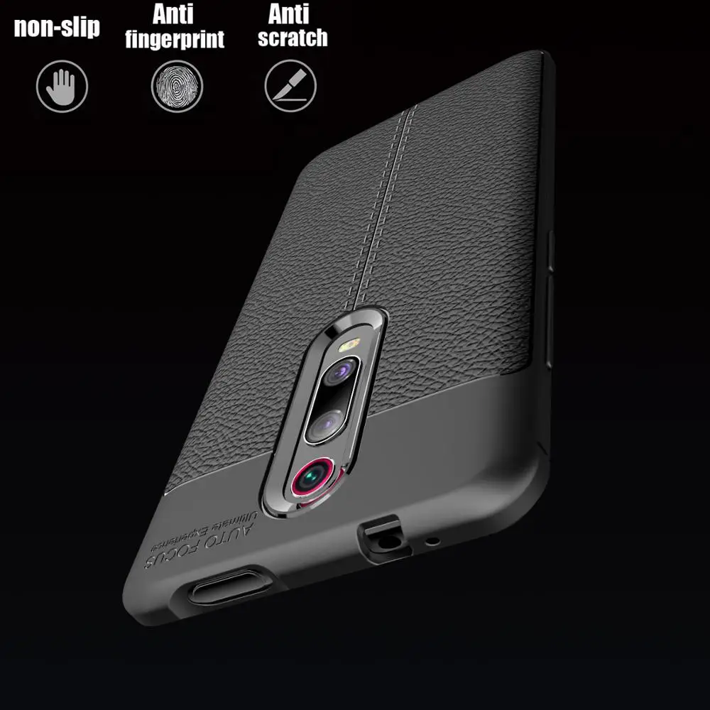 Чехол для Redmi K20 Pro противоударный роскошный ЖЕСТКИЙ ДЕЛОВОЙ кожаный дизайн