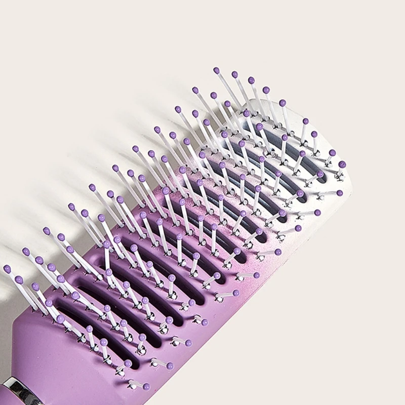 28TA Curved Vent Hair Brush Cushion Nylon Bristle Styling Brushes with Anti-static Rubber Pad Massage Hair Brush
28TA Curved Vent Hair Brush Cushion Nylon Bristle Styling Brushes with Anti-static Rubber Pad Massage Hair Brush