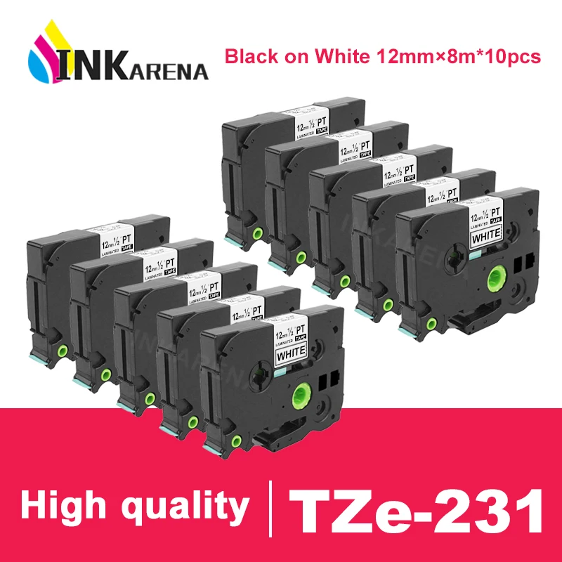 Inkarena letratag for TZe-231 black on white 12mm typewriter compatible with Brother p-touch Label Printer Ribbons Label Maker
Inkarena letratag for TZe-231 black on white 12mm typewriter compatible with Brother p-touch Label Printer Ribbons Label Maker