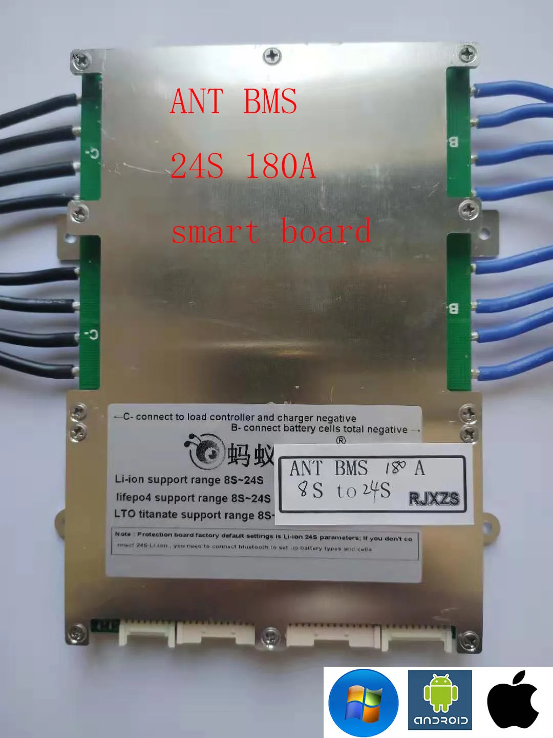 Интеллектуальная плата 24S 180A литий полимерная защиты аккумулятора BMS/PCM/PCB для 24
