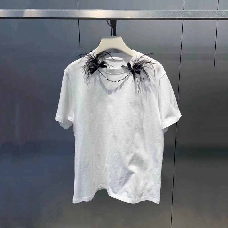 Fashion short sleeve women t shirt casual cotton blFashionk is happy color printed women's White
Fashion short sleeve women t shirt casual cotton blFashionk is happy color printed women's White
