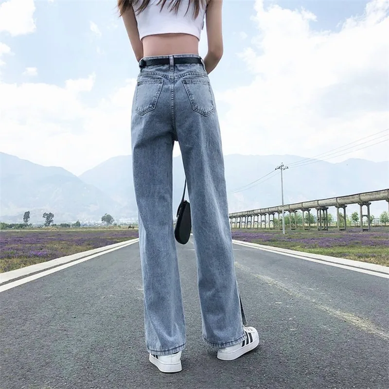 New High Waist Wide Leg Jeans Women Casual Loose Split Straight Denim Jeans Streetwear Vintage Light Blue Jeans Pants
New High Waist Wide Leg Jeans Women Casual Loose Split Straight Denim Jeans Streetwear Vintage Light Blue Jeans Pants