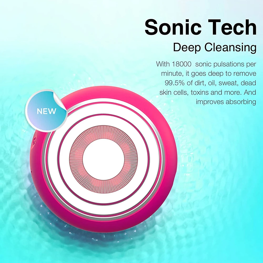 Exfoliation Waterproof Silicone Face Scrubber Deep Cleaning Skin Facial Skin Massager Smart Sonic Electric Facial Cleaning Brush
Exfoliation Waterproof Silicone Face Scrubber Deep Cleaning Skin Facial Skin Massager Smart Sonic Electric Facial Cleaning Brush