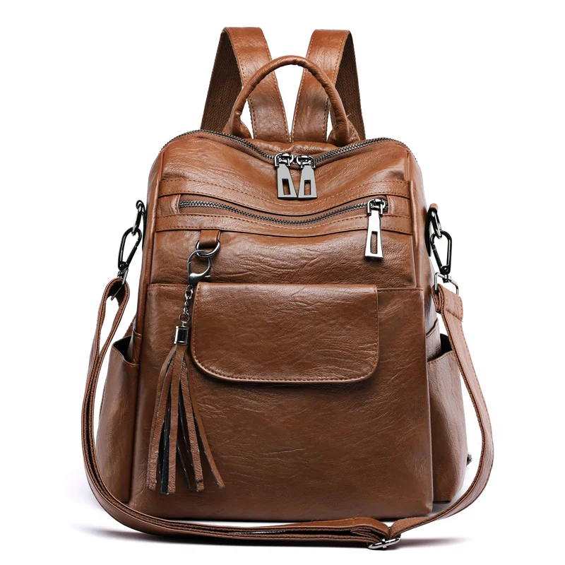 Vintage Women Backpack PU Leather Casual Tassel Bags High Quality Female Shoulder Bag Large Capacity School Backpacks for Girls
Vintage Women Backpack PU Leather Casual Tassel Bags High Quality Female Shoulder Bag Large Capacity School Backpacks for Girls