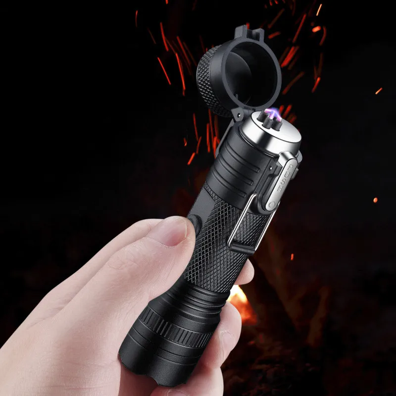 New Outdoor Metal Windproof Flashlight Waterproof Lighter Plasma Portable USB Rechargeable Electric Lighter
New Outdoor Metal Windproof Flashlight Waterproof Lighter Plasma Portable USB Rechargeable Electric Lighter