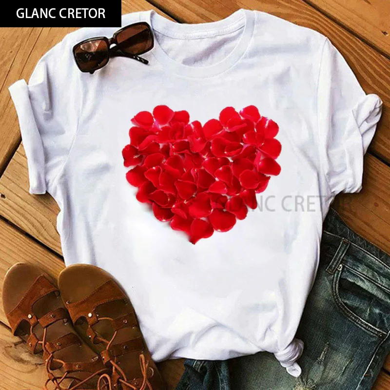 Harajuku Tee Shirts Love T-shirt Ladies Cute Graphic Tops T-shirt Clothing Fashion Women T Shirt Red Heart Print T Shirt Female
Harajuku Tee Shirts Love T-shirt Ladies Cute Graphic Tops T-shirt Clothing Fashion Women T Shirt Red Heart Print T Shirt Female