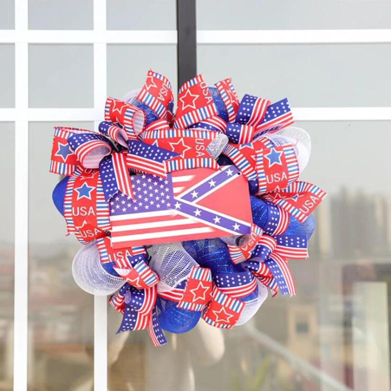 Independence Day Wreath Veterans Day Garland Front Door Decoration Wall Ornament
Independence Day Wreath Veterans Day Garland Front Door Decoration Wall Ornament