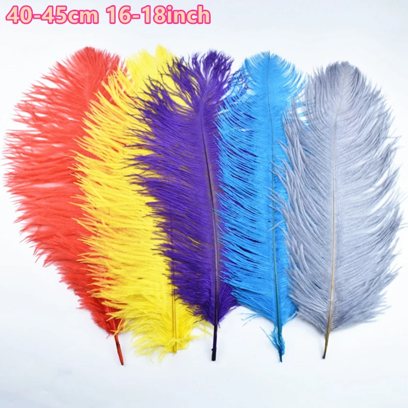 50Pcs/Lot Colored Ostrich Feathers for Crafts 40-45CM 16-18" Craft Ostrich Feather Decor Wedding Party Needlework Accessories
50Pcs/Lot Colored Ostrich Feathers for Crafts 40-45CM 16-18" Craft Ostrich Feather Decor Wedding Party Needlework Accessories