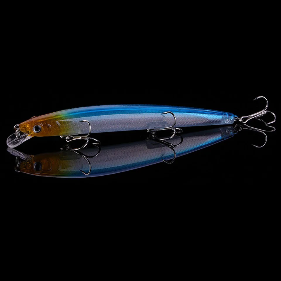 WALK FISH приманка в виде гольяна лазерная плавающая искусственная с 3D глазами 13 см 14