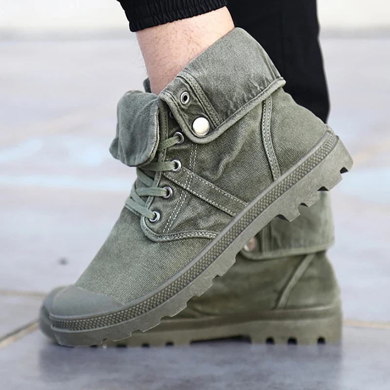 All Seasons Mens Casual Canvas Shoes Army Combat Style Men's Shoes Fashion High-top Military Ankle Boots Comfort Mens Sneakers
All Seasons Mens Casual Canvas Shoes Army Combat Style Men's Shoes Fashion High-top Military Ankle Boots Comfort Mens Sneakers