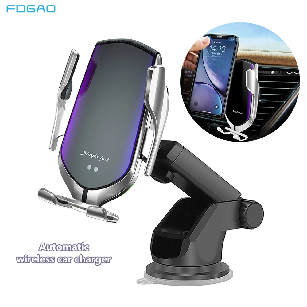 10W Automatic Clamping Qi Car Wireless Charger For iPhone 12 11 X XR XS Max Infrared Induction Fast Charger In Car Phone Holder
10W Automatic Clamping Qi Car Wireless Charger For iPhone 12 11 X XR XS Max Infrared Induction Fast Charger In Car Phone Holder