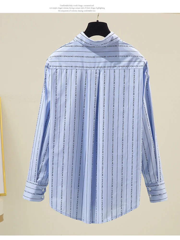 Women's Blouses Retro Fashion Shirt Casual New Blouse Korean Long Sleeve Shirts Striped Chiffon Spring/summer Tops Houthion
Women's Blouses Retro Fashion Shirt Casual New Blouse Korean Long Sleeve Shirts Striped Chiffon Spring/summer Tops Houthion