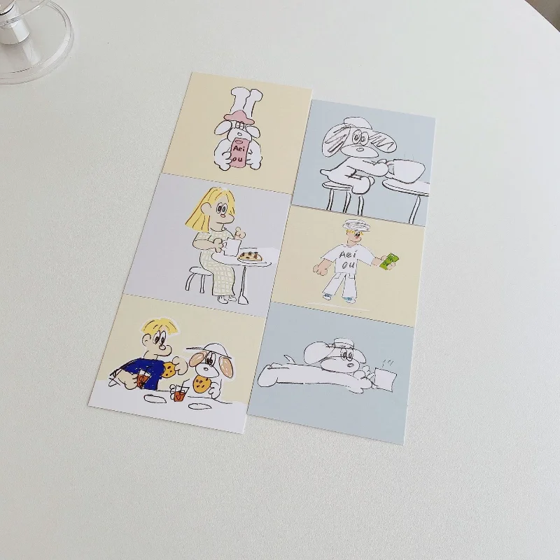 6pcs/set Cartoon Dog Invitation Photo Props Wall Sticker Gift Thank You Greeting Card Postcard Hand Account Decoration Card
6pcs/set Cartoon Dog Invitation Photo Props Wall Sticker Gift Thank You Greeting Card Postcard Hand Account Decoration Card