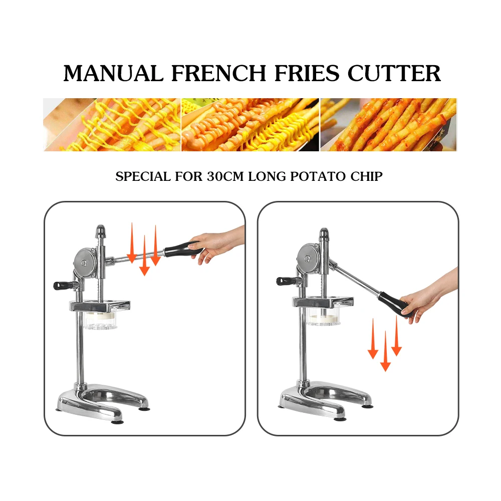 30 CM Long Potato Chip Squeezer Cutter Manual French Fries Vegetables Papas Frytki Cutting Kitchen Machine With Stainless Steel
30 CM Long Potato Chip Squeezer Cutter Manual French Fries Vegetables Papas Frytki Cutting Kitchen Machine With Stainless Steel