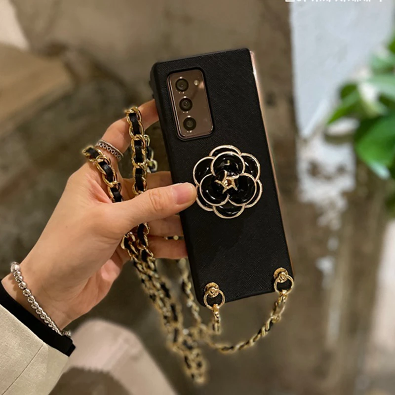 Leather Metal Lanyard Flower Phone case Phone Case For Samsung Galaxy Z Fold 3 Z Fold 2 Cover
Leather Metal Lanyard Flower Phone case Phone Case For Samsung Galaxy Z Fold 3 Z Fold 2 Cover