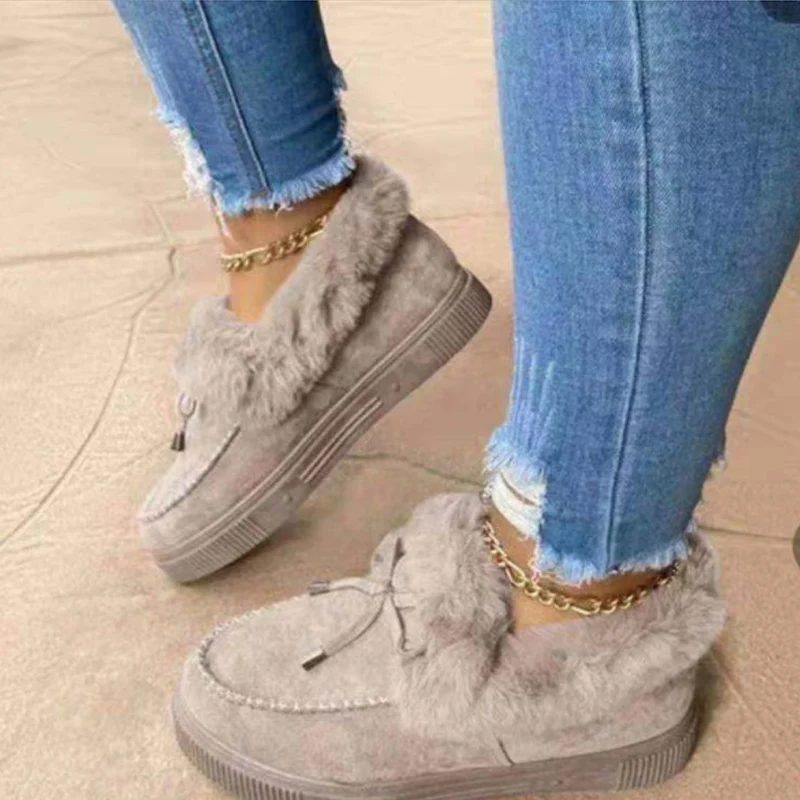 Women Fur Plush Casual Shoes Thick Heel Platform Sneakers Winter Warm Women Vulcanized Shoes Women Platform Boots Zapatillas
Women Fur Plush Casual Shoes Thick Heel Platform Sneakers Winter Warm Women Vulcanized Shoes Women Platform Boots Zapatillas