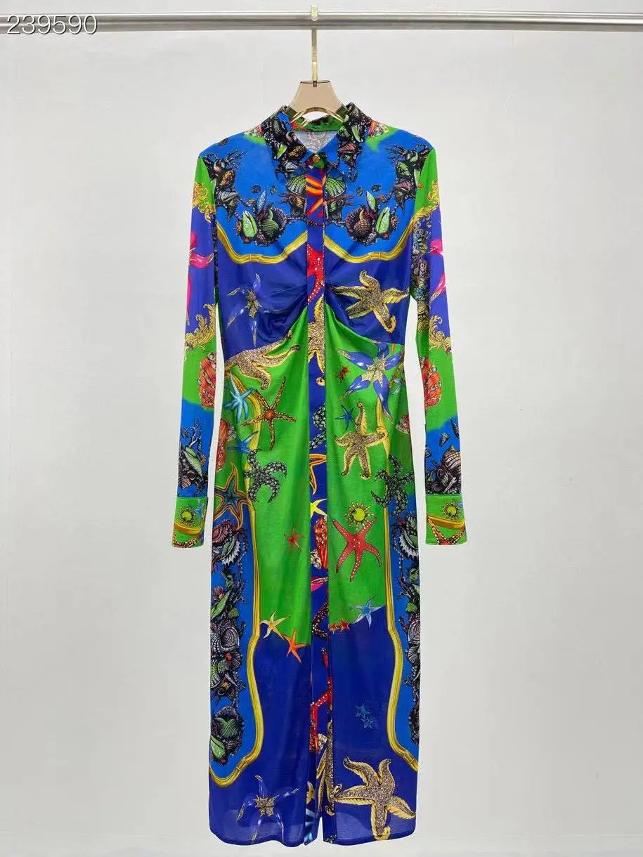 Fyion Fashion Runway Autumn Long Sleeve Midi Dress Women's Turn down Collar Floral Print Elegant Party Sexy Dress
Fyion Fashion Runway Autumn Long Sleeve Midi Dress Women's Turn down Collar Floral Print Elegant Party Sexy Dress