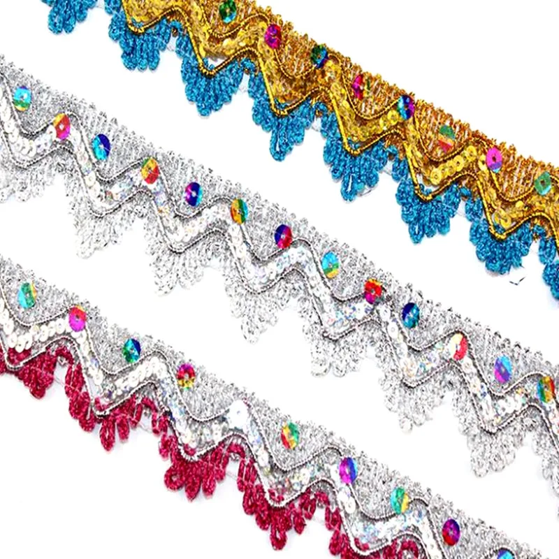 Color Sequins Ribbon Tape Trim DIY Embroidered For Sewing Decoration Clothing Supplies and Fabrics African Lace Fabric
Color Sequins Ribbon Tape Trim DIY Embroidered For Sewing Decoration Clothing Supplies and Fabrics African Lace Fabric
