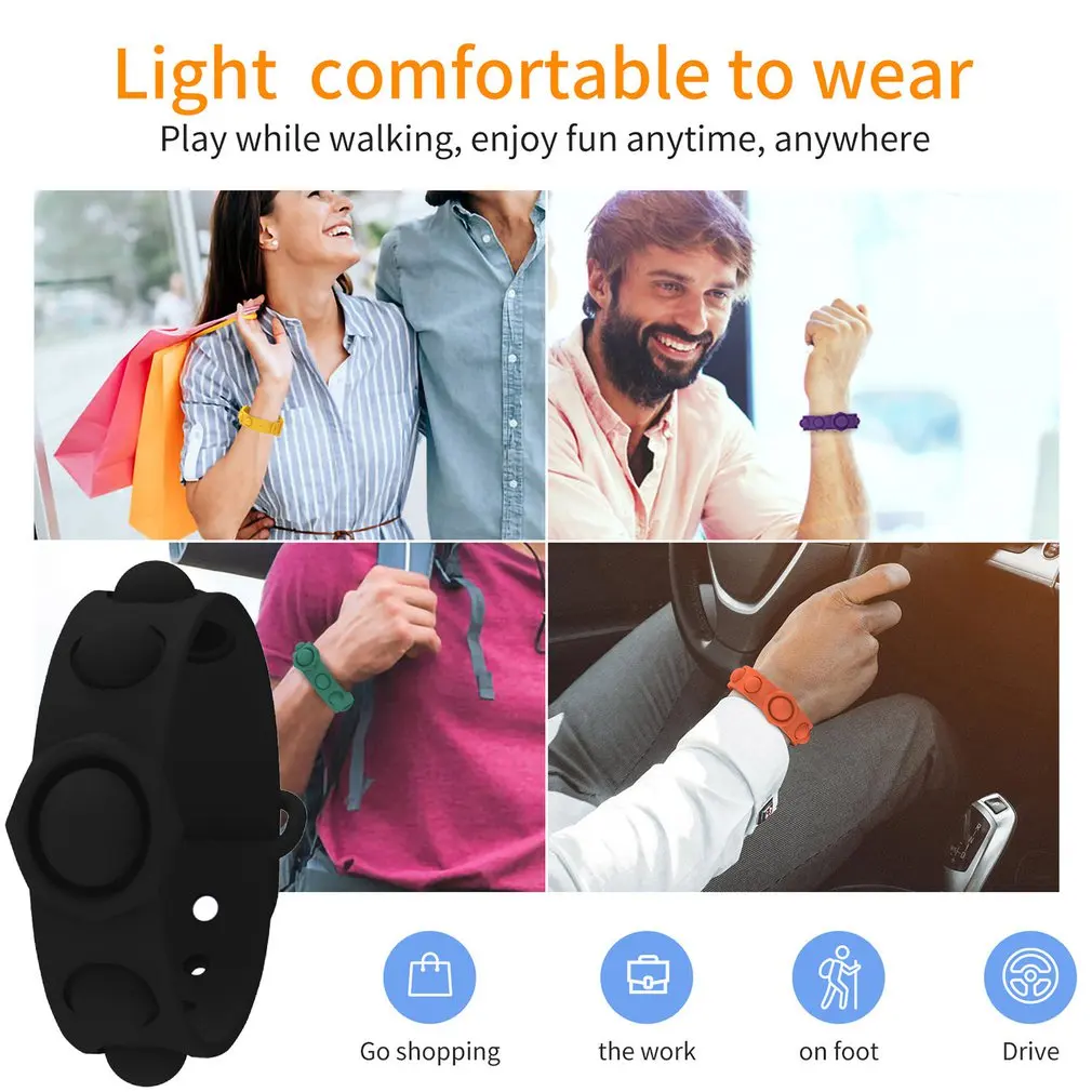 Push Bracelet Bubble Sensory Toys Stress Relief Bubble Bracelet Toy Wearable Sensory Wristband Toys For Adults Kids
Push Bracelet Bubble Sensory Toys Stress Relief Bubble Bracelet Toy Wearable Sensory Wristband Toys For Adults Kids
