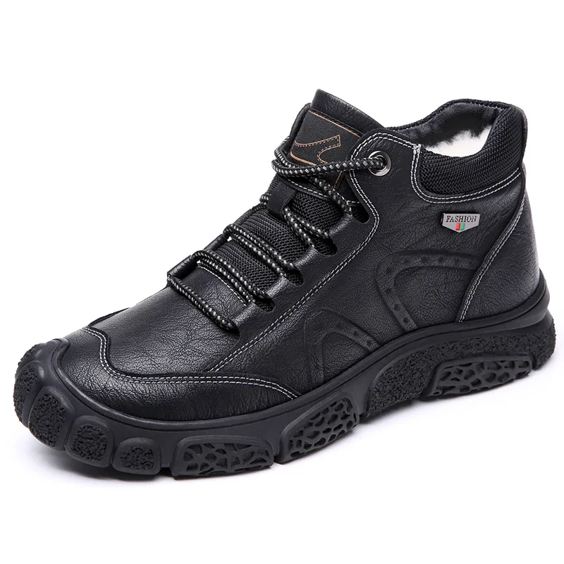 C47 Warm Snow Boots for Men Winter Fur Integrated Cotton for Men High Top Thick Wool for Men Leather 2 Layer Leather Tide Boots
C47 Warm Snow Boots for Men Winter Fur Integrated Cotton for Men High Top Thick Wool for Men Leather 2 Layer Leather Tide Boots