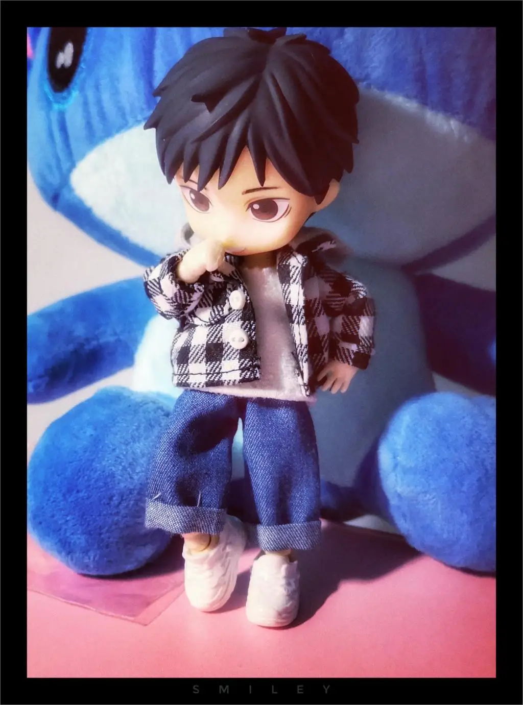 M0039 children handmade toy 1/12 ob11 Doll blyth BJD/SD doll Accessories GSC Jeans wide leg pants 1pcs | Игрушки и хобби