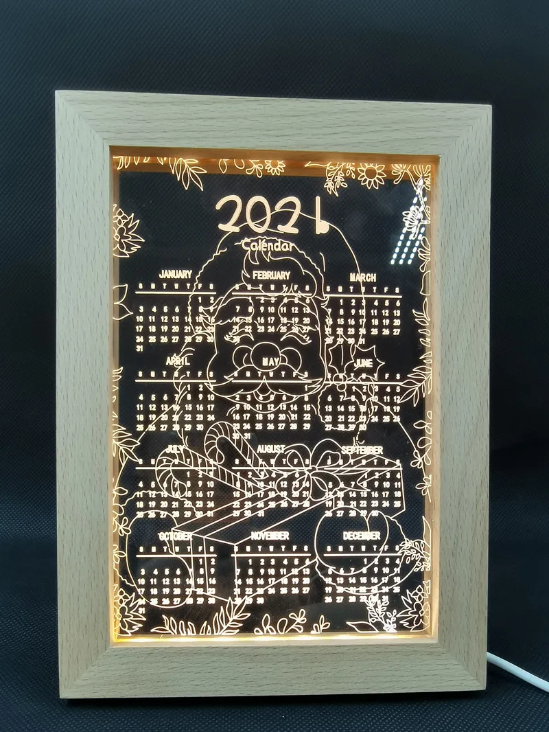 USB Power 3D Visual Wooden Photo Frame Night Light Dimmable 2021 Calendar Image Desk Lamp Christmas Gift and New Year Toy
USB Power 3D Visual Wooden Photo Frame Night Light Dimmable 2021 Calendar Image Desk Lamp Christmas Gift and New Year Toy