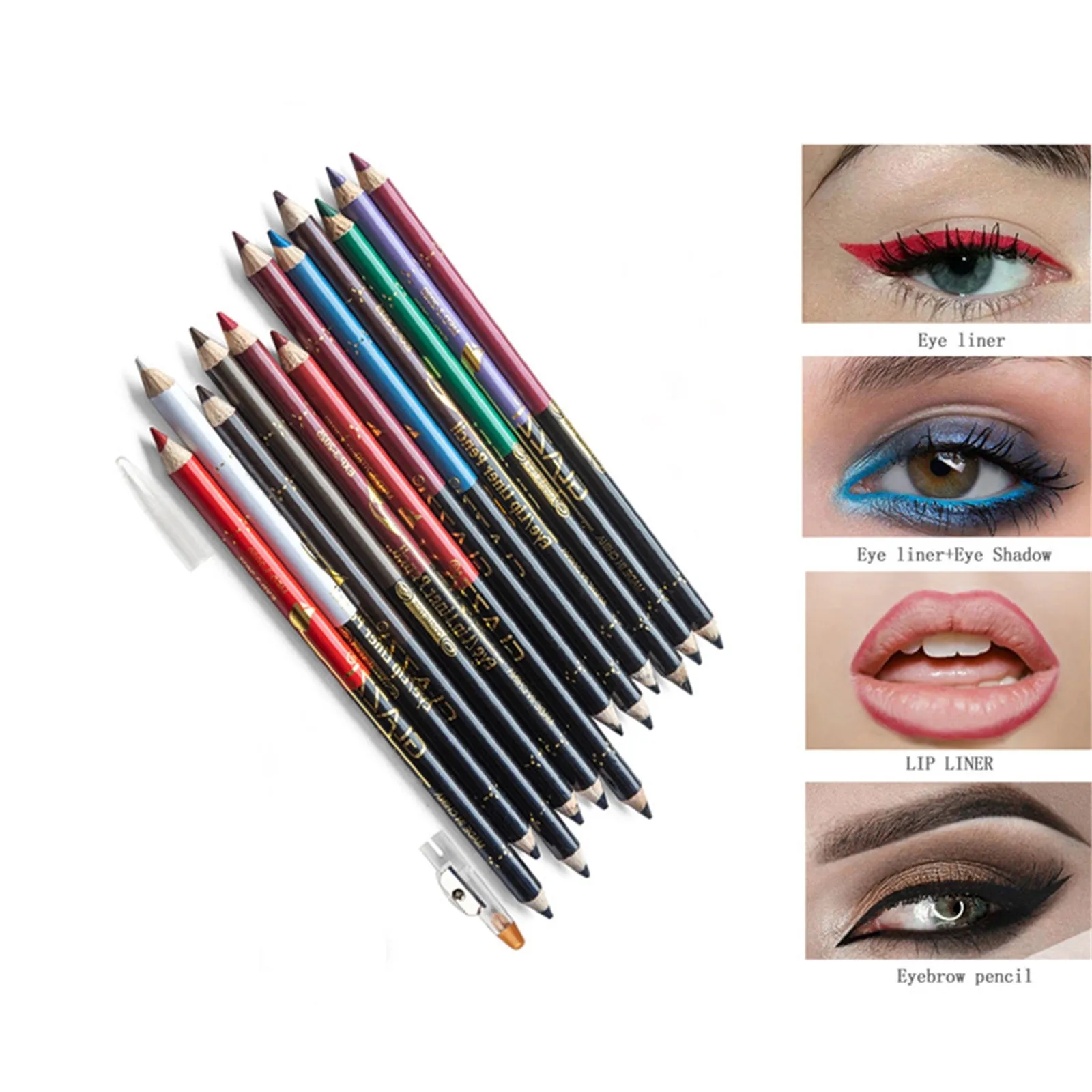 HAICAR Eyeliner Lip Liner Eyeliner Pencil Double-Ended With Knife Shaving Waterproof Eyebrow Pen eyebrow Lip pencil eye shadow
HAICAR Eyeliner Lip Liner Eyeliner Pencil Double-Ended With Knife Shaving Waterproof Eyebrow Pen eyebrow Lip pencil eye shadow