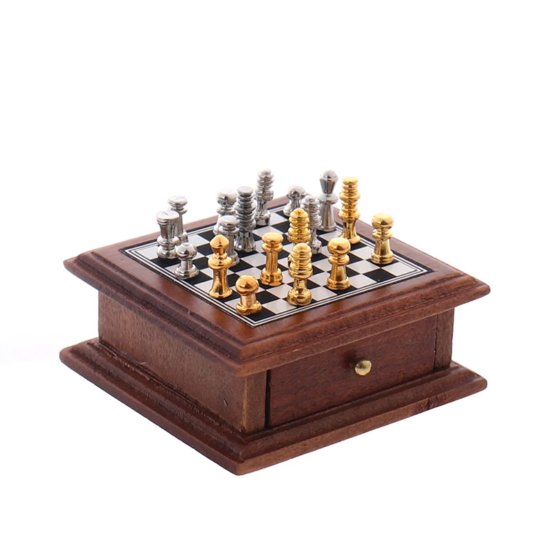 1:12 Dollhouse Miniature Chess Board Storage Box Set Mini Furniture Dollhouse Accessories Toys
1:12 Dollhouse Miniature Chess Board Storage Box Set Mini Furniture Dollhouse Accessories Toys
